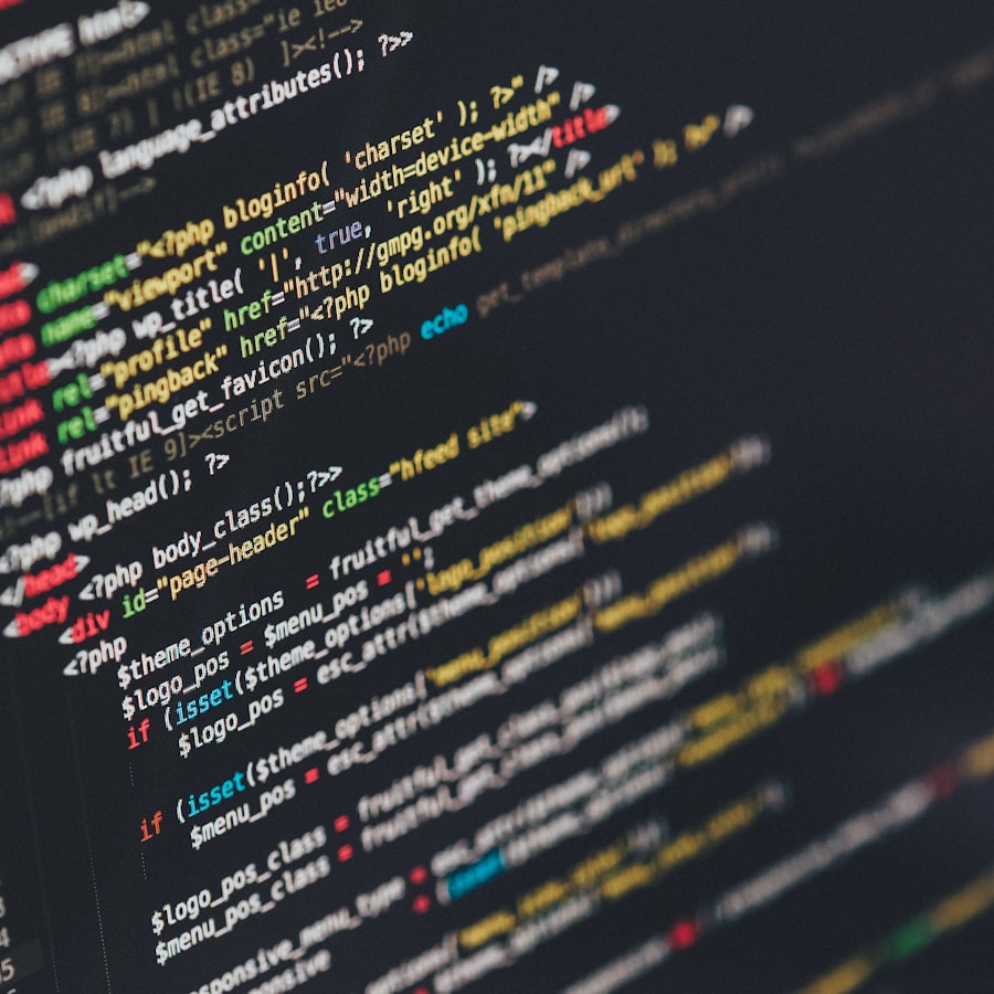 Source code on a developer screen